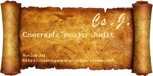 Csernyánszky Judit névjegykártya