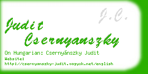 judit csernyanszky business card