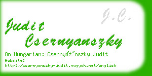 judit csernyanszky business card